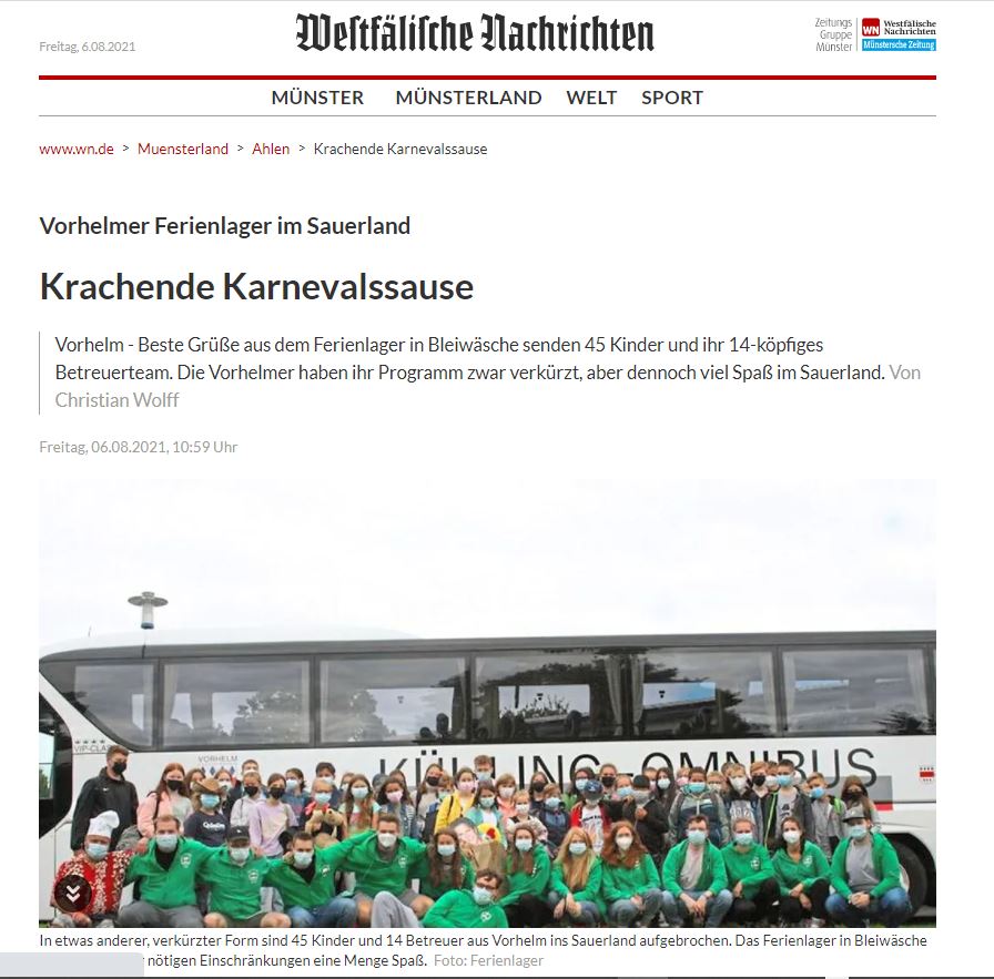 Zeitungsbericht