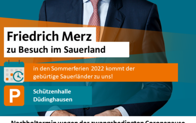 Terminchaos / Friedrich Merz in der Schützenhalle Düdinghausen