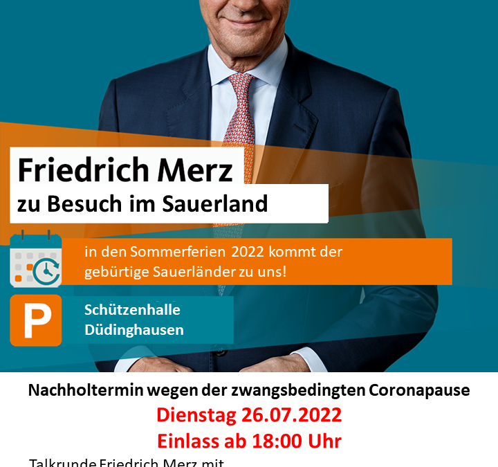 Terminchaos / Friedrich Merz in der Schützenhalle Düdinghausen